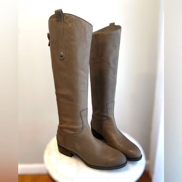 Sam Edelman Grey Penny Riding Boots Size 5.5M - Picture 6 of 16